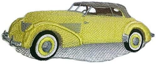 אוסף מכוניות קלאסיות [כבל 1937] [היסטוריה של רכב אמריקאי ברקמה] ברזל רקום על תיקון/תפירה [6.5 x2.72] מיוצר